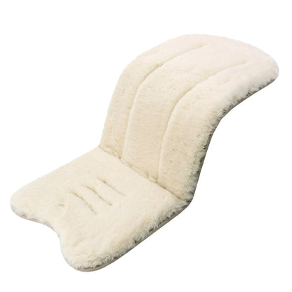 Baby Pushchair Seat Mat – Soft Cotton Cushion with Faux Fur, Universal Fit