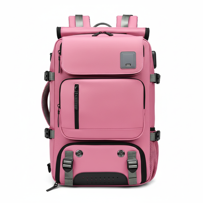 Pink travel backpack