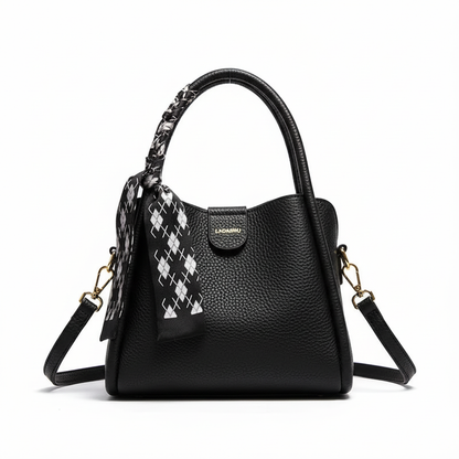 Black lychee texture bag