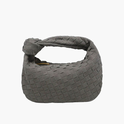 Vyreum – Women’s Mini Suede Shoulder Bag with Woven Knot Design